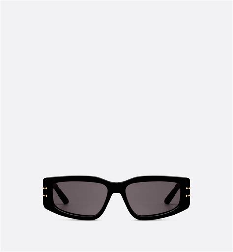 DiorSignature S9U Black Rectangular Sunglasses 